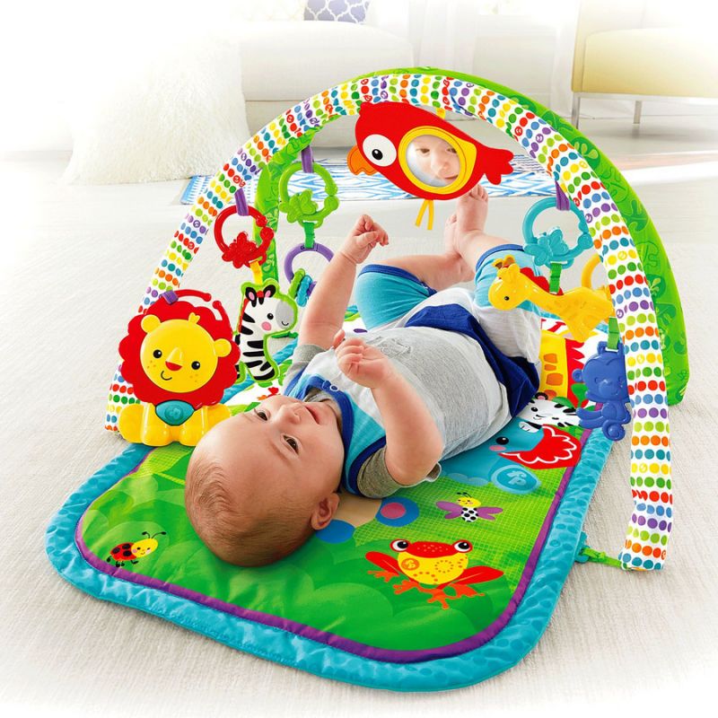 Fisher Price Amis De La Jungle 3 en 1 Tapis D Éveil Musical Pour Bébé