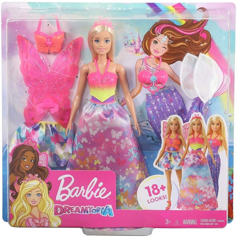 Une poupée Barbie sirène Dreamtopia assortie Mattel