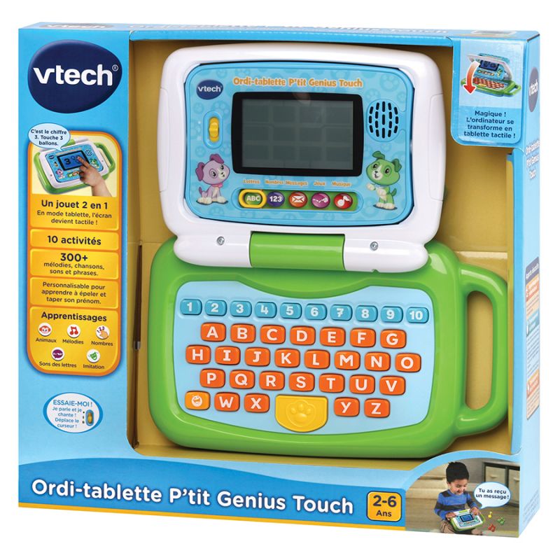 Ordi-tablette P'tit Genius Touch vert