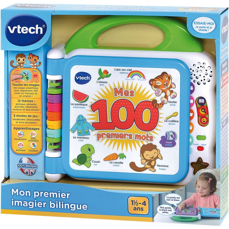 Imagier VTECH Mon imagier bilingue - 100 premiers mots