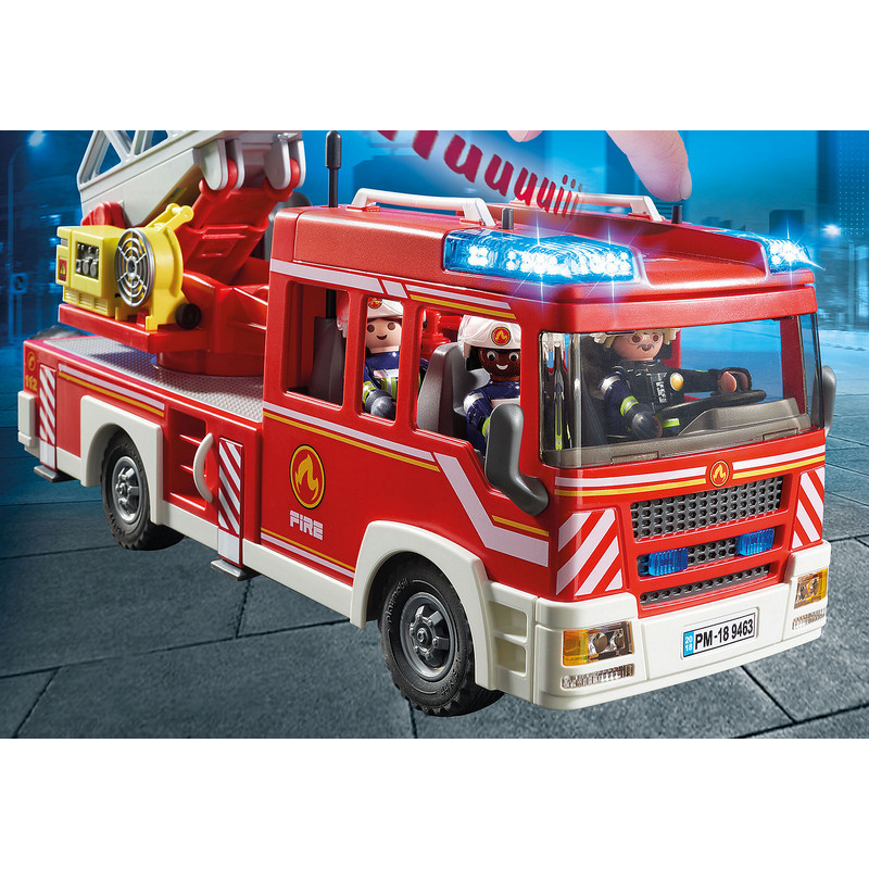 Camion de Pompier Enfant Jouet Sonore et Lumineux avec L'échelle