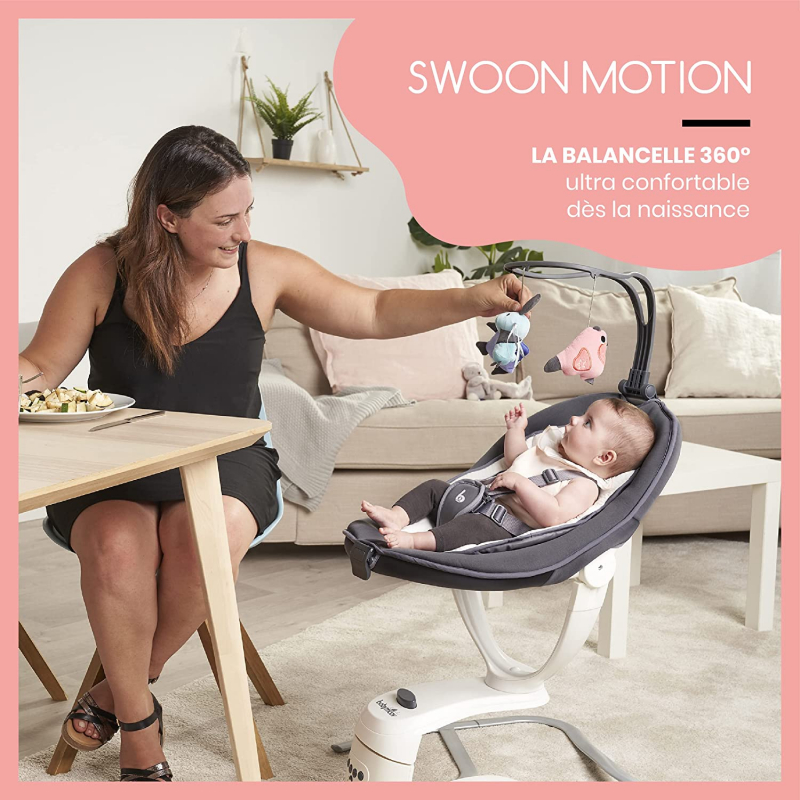 Babymoov Balancelle Swoon Evolution Connect - Mocca - Transat Babymoov sur  L'Armoire de Bébé