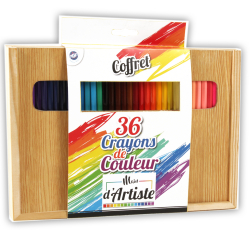 Coffret x36 crayons de couleur
