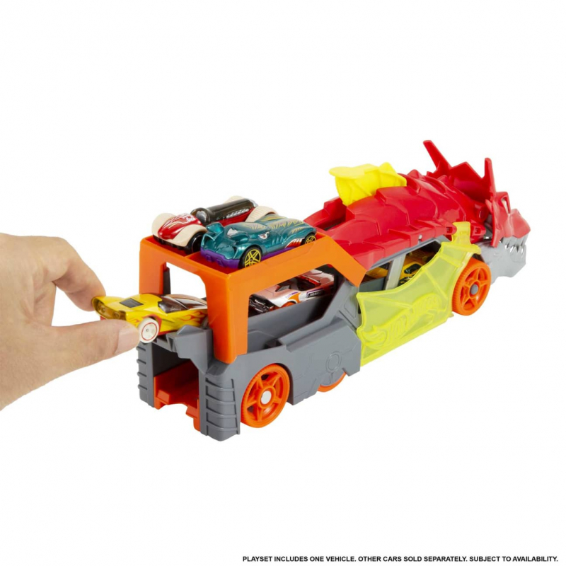 Transporteur Hot Wheels comprenant 2 voitures Hot Wheels