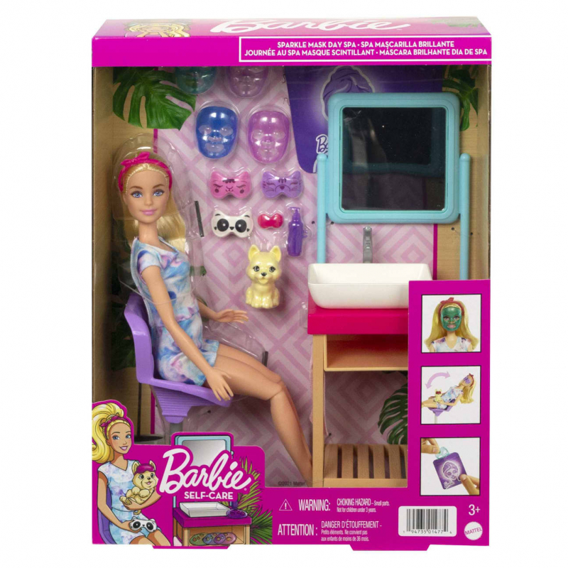 Coffret Barbie Une journée au spa MATTEL : le coffret à Prix Carrefour